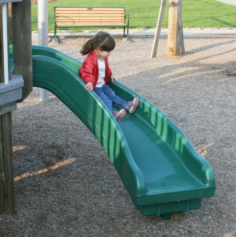 Coming down the slide